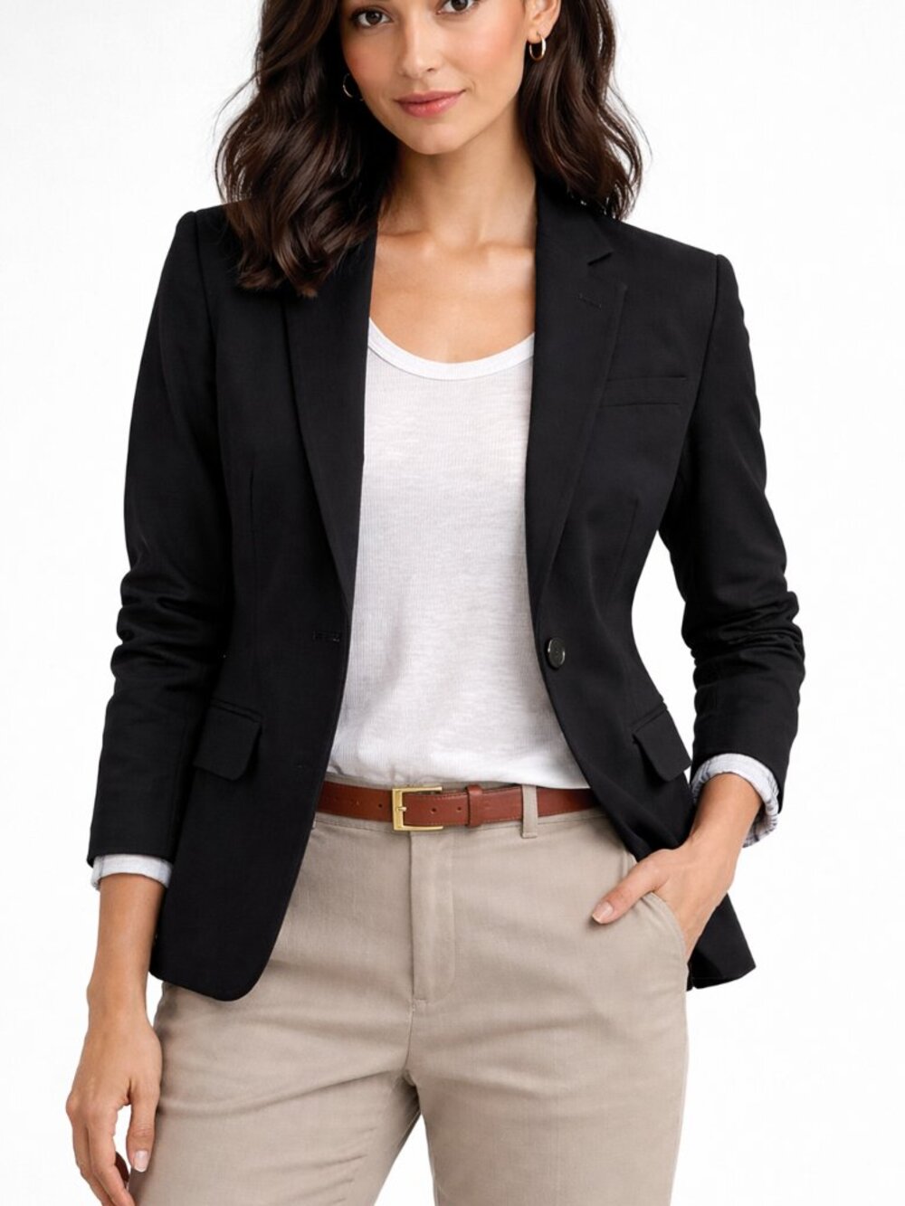 Ann Taylor Black Classic Two-Button Suit Jacket